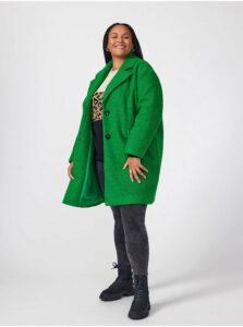 Zelený dámsky kabát ONLY CARMAKOMA Valeria
