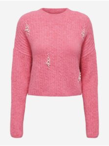Ružový dámsky sveter ONLY Marilla