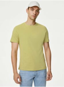 Svetlozelené pánske basic tričko Marks & Spencer