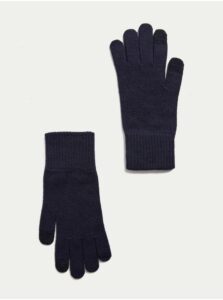 Tmavomodré dámske rukavice Marks & Spencer