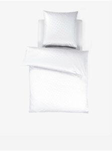 Biele vzorované saténové obliečky JOOP! Cornflower 70 x 90/140 x 200 cm