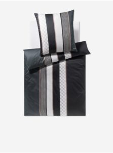 Tmavosivé pruhované obliečky JOOP! Cornflower Stripes 70 x 90/140 x 200 cm