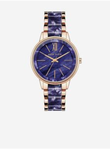 Dámske hodinky v modro-zlatej farbe Anne Klein