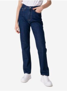 Tmavomodré dámske straight fit rifle Calvin Klein Jeans