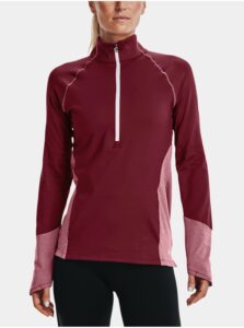 Mikina Under Armour UA ColdGear 1/2 Zips-RED