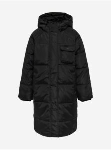 Čierna dievčenskú prešívaný kabát ONLY New Belinda