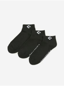 Súprava 3 párov dámskych ponožiek v čiernej farbe Converse