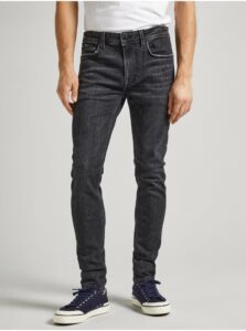 Čierne pánske slim fit džínsy Jeans Pepe Jeans