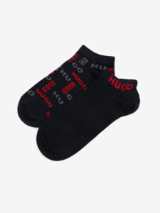 HUGO Ponožky 2 páry Čierna