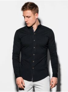 Čierna pánska košeľa Ombre Clothing K542