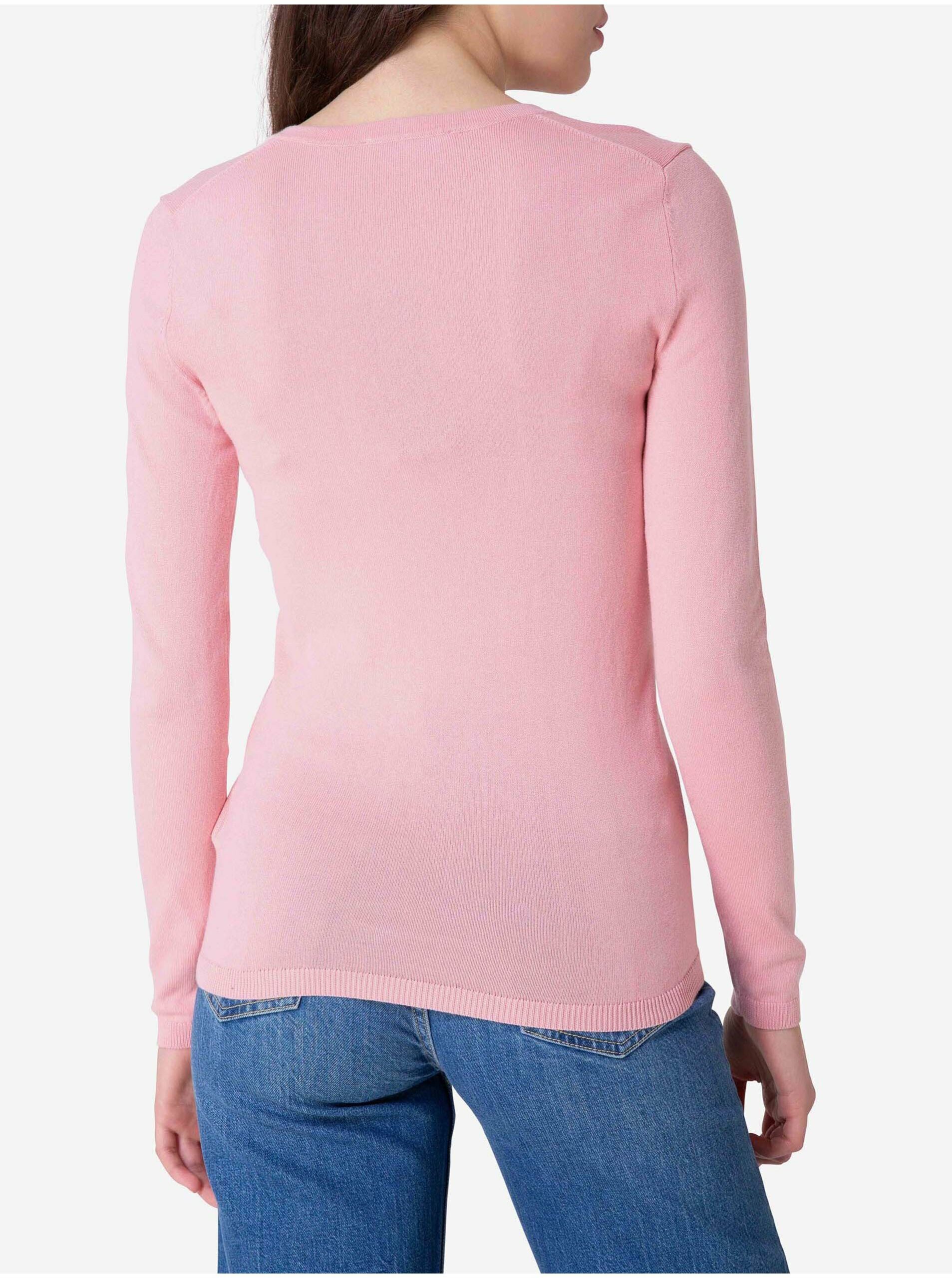 Ružový dámsky ľahký sveter Tommy Hilfiger