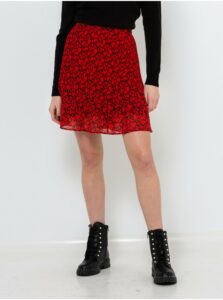 Čierno-červená vzorovaná sukňa CAMAIEU