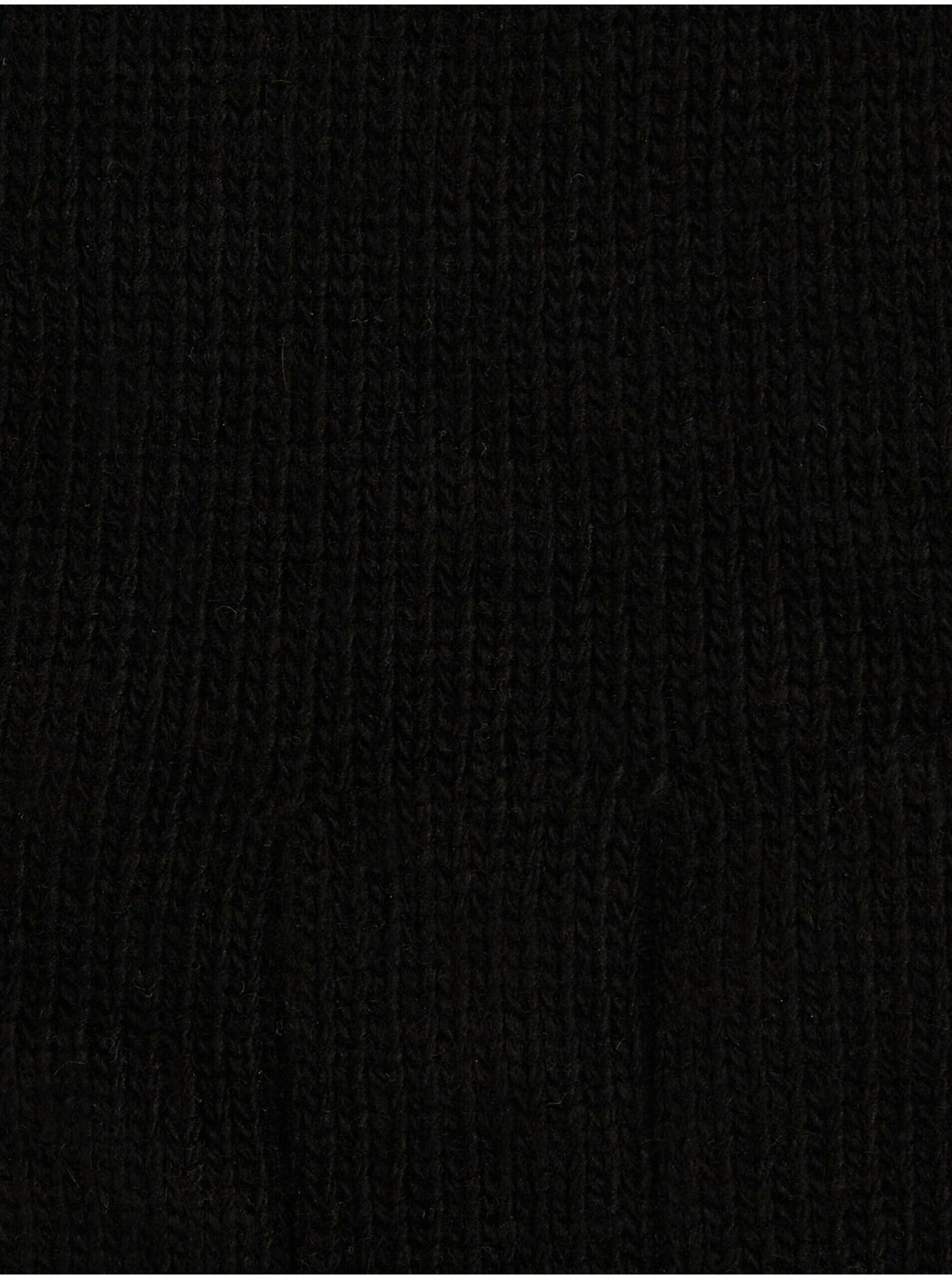 Čierne dámske rukavice s prímesou vlny KARL LAGERFELD