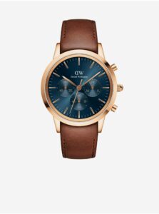 Hnedé pánske hodinky s koženým remienkom Daniel Wellington Iconic DW00100639