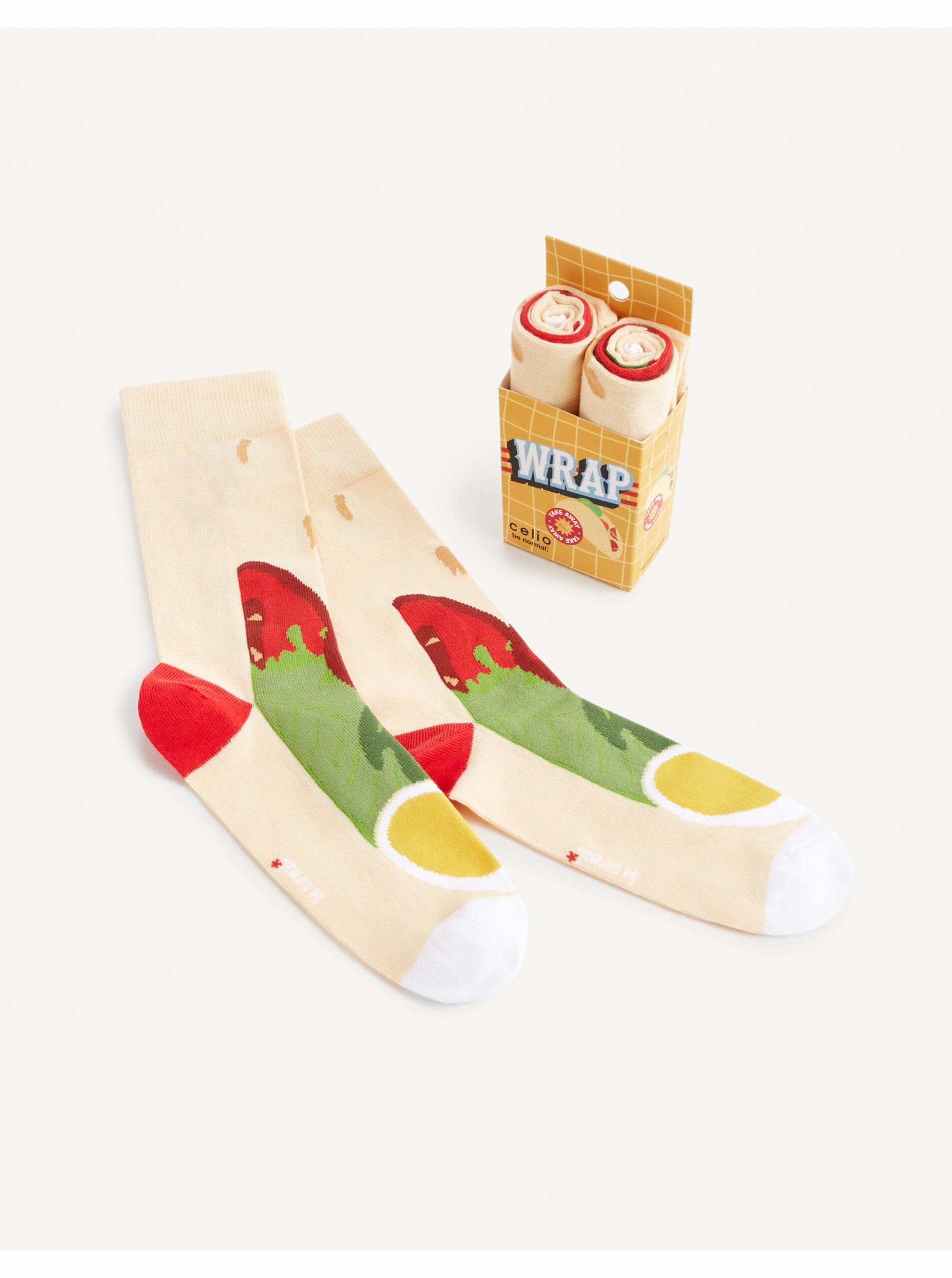 Béžové ponožky v darčekovom balení Celio Wrap