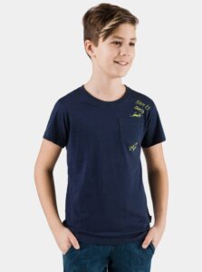 Tmavomodré chlapčenské tričko s vreckom SAM 73