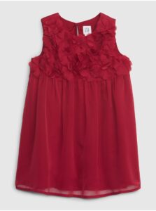 Červené dievčenské šaty bez rukávov GAP