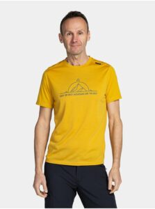 Žlté pánske športové tričko s potlačou Kilpi MERIN