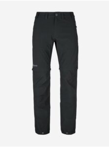 Čierne pánske technické outdoorové nohavice Kilpi HOSIO