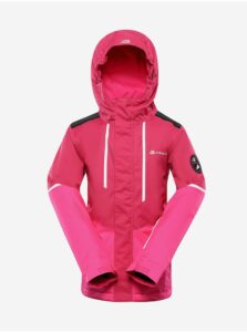 Tmavo ružová dievčenská lyžiarska bunda s membránou PTX ALPINE PRO Zaribo