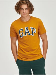 Oranžové pánske tričko z organickej bavlny bas arch GAP