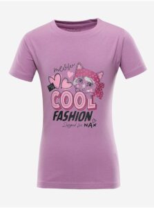 Fialové dievčenské tričko NAX Goreto