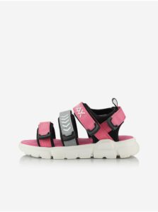 Šedo-ružové dievčenské sandále NAX Nesso
