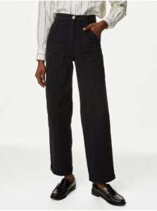 Čierne dámske voľné nohavice Marks & Spencer