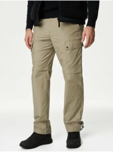 Béžové pánske outdoorové nohavice s technológiou Stormwear™ Marks & Spencer