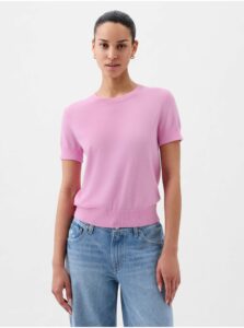 Ružový dámsky sveter s krátkym rukávom GAP