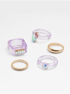Súprava piatich farebných prsteňov Aldo Papusii
