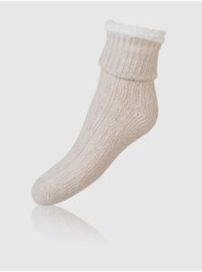 Béžové dámske extrémne teplé ponožky BELLINDA Extra Warm