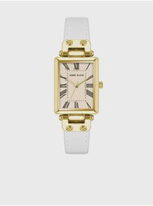 Dámske hodinky v bielo-zlatej farbe Anne Klein