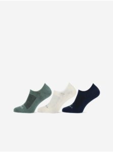 Súprava troch párov ponožiek v modrej, béžovej a zelenej farbe O'Neill Footie