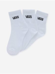 Sada troch párov dámskych ponožiek v bielej farbe VANS Classic Half Crew