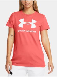 Koralové športové tričko Under Armour UA W SPORTSTYLE LOGO SS