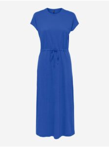 Modré dámske basic midi šaty ONLY May