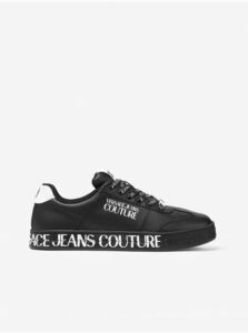Čierne pánske kožené tenisky Versace Jeans Couture Fondo Court 88