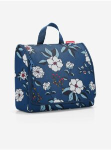 Modrá dámska kvetovaná kozmetická taška Reisenthel Toiletbag XL Garden Blue