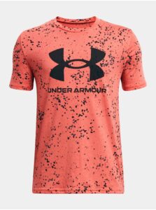 Ružové vzorované tričko Under Armour UA SPORSTYLE LOGO AOP SS