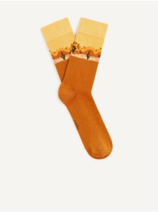 Oranžové pánske ponožky Celio Gisocactu