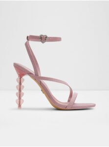 Ružové dámske sandále na ihličkovom podpätku ALDO Tiffania