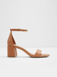Hnedé dámske kožené sandále Aldo Pristine