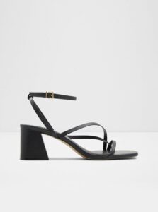 Čierne dámske kožené sandále Aldo Adrauder