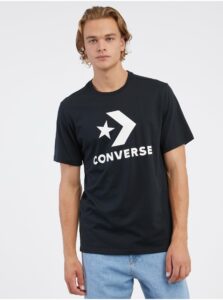 Čierne unisex tričko Converse Go-To Star Chevron