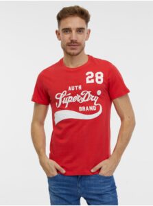 Červené pánske tričko Superdry Collegiate Graphic Tee