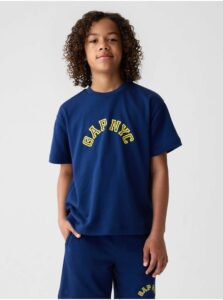 Tmavomodré chlapčenské tričko GAP NYC