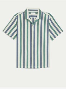 Zelená pánska pruhovaná košeľa Marks & Spencer