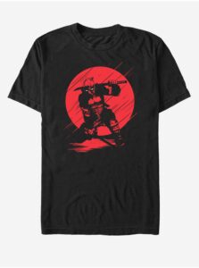 Čierne unisex tričko Marvel Silhouette Deadpool