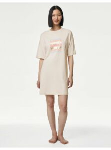 Krémová dámska nočná košeľa s technológiou Cool Comfort™ Marks & Spencer